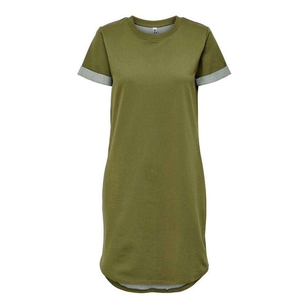 Only Womens/Ladies Crew Neck Mini Shirt Dress / Martini Olive